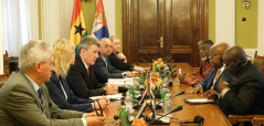 28 May 2018 The members of the Foreign Affairs Committee in meeting with Ghanaian Parliament Speaker